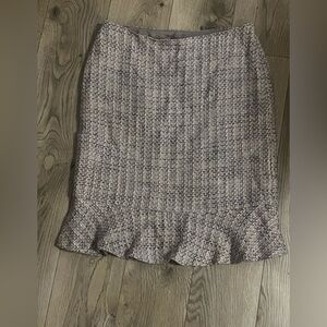 Ann Taylor Textured Gray Mini Skirt